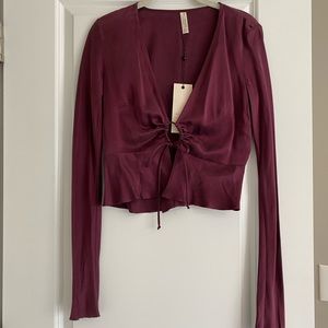 Bec & Bridge Burgundy Open tie top
